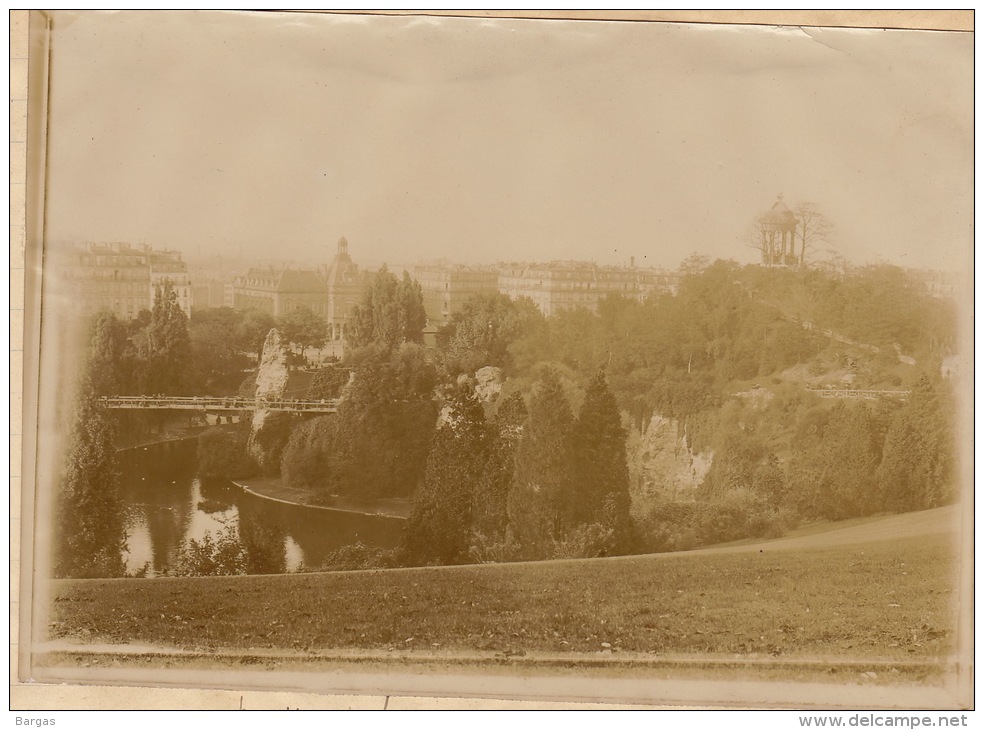 Photo Paris Pars Des Buttes De Chaumont - Anciennes (Av. 1900)