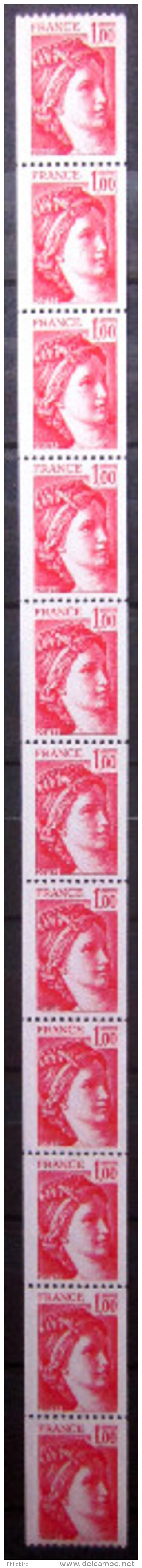 FRANCE            ROULETTE  70  (11 Timbres)            NEUF** - Coil Stamps