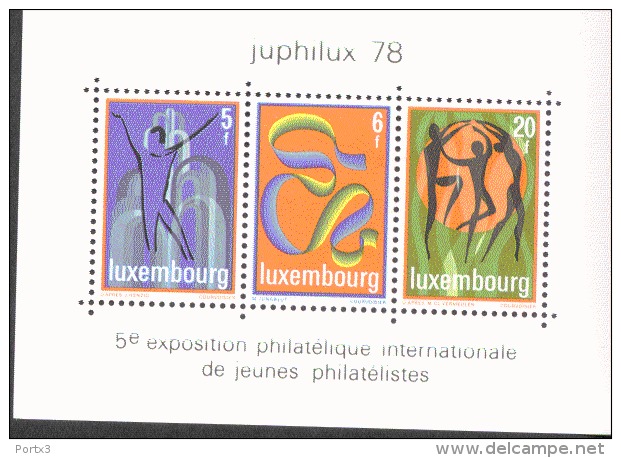 Luxemburg Block 12 Briefmarkenausstellung JUPHILUX 78 MNH Postfrisch ** - Blocs & Hojas