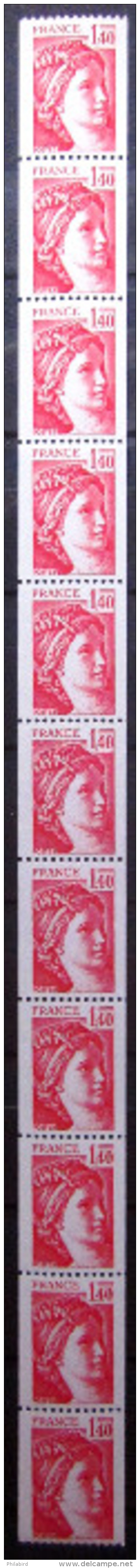 FRANCE            ROULETTE  76  (11 Timbres)            NEUF** - Roulettes