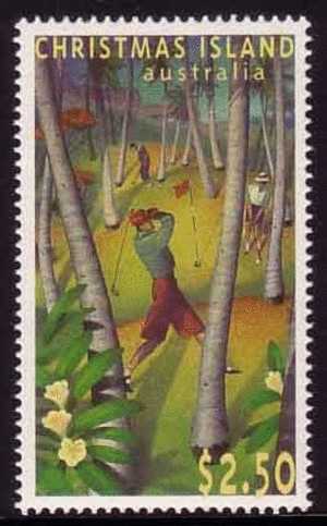 1995 - Christmas Island 40th Anniversary Of GOLF COURSE $2.50 Stamp FU - Christmaseiland