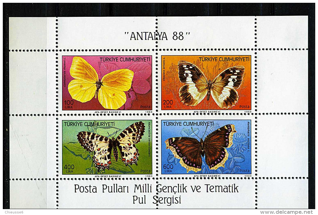 (cl 32 - P28) Turquie** Bloc N° 28 - Papillons - - Nuevos