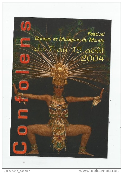 Cp , 16 , CONFOLENS , Festival Danses Et Musiques Du Monde , 2004 , 2 Scans - Danse