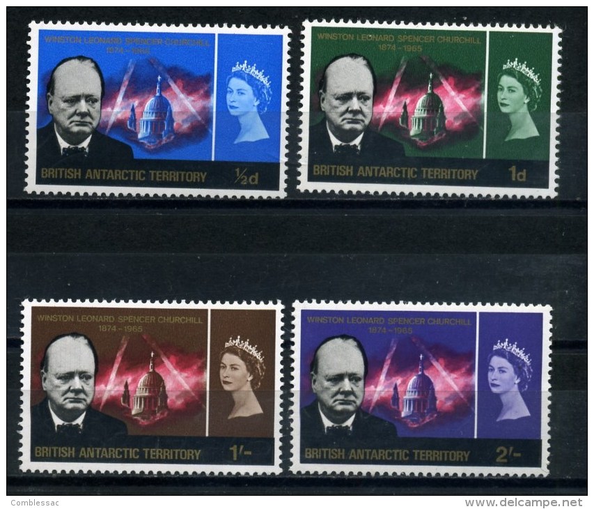 BRITISH  ANTARCTIC  TERRITORY   1966   Churchill  Commemoration   Set  Of  4    MH - Unused Stamps