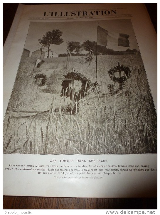 1915 L'Hilsenfirst;Jeux Du Front;Ecole Sous Terre;Bénédiction-avion;Marine DARDANELLES;Chats à Tchanak;Tireur Enchainé - L'Illustration