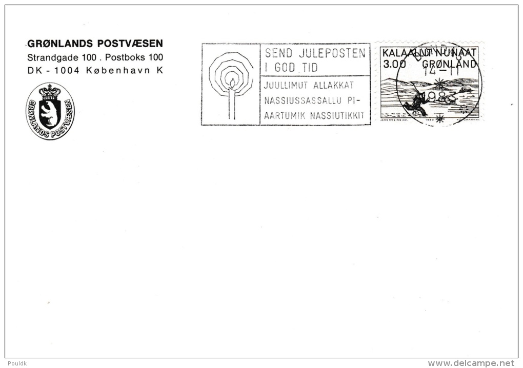 Greenland: Christmas - Mail Christmas Post Early Posted Dundas 14.11.1983 (G51-77) - Altri & Non Classificati