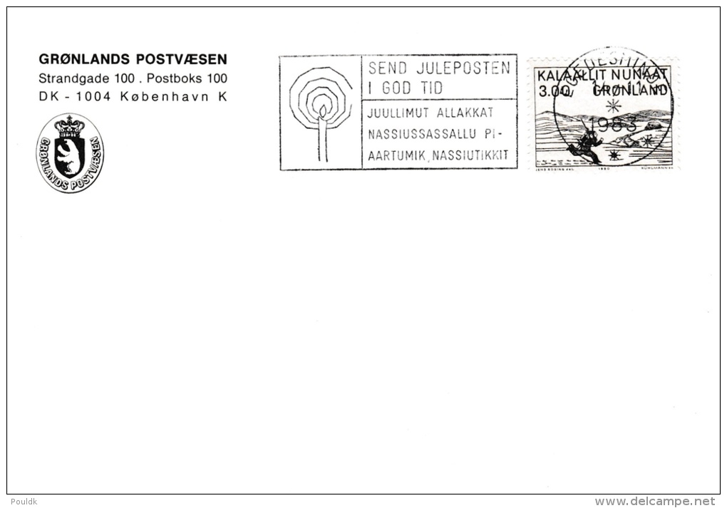 Greenland: Christmas - Mail Christmas Post Early Posted Egedesminde 14.11.1983 (G51-77) - Altri & Non Classificati