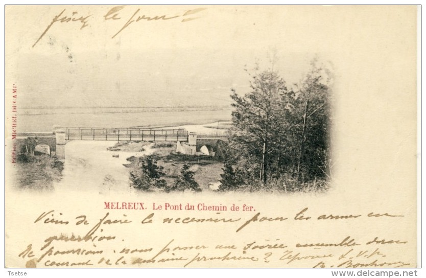 Melreux - Le Pont Du Chemin De Fer - 1905 ( Voir Verso ) - Hotton