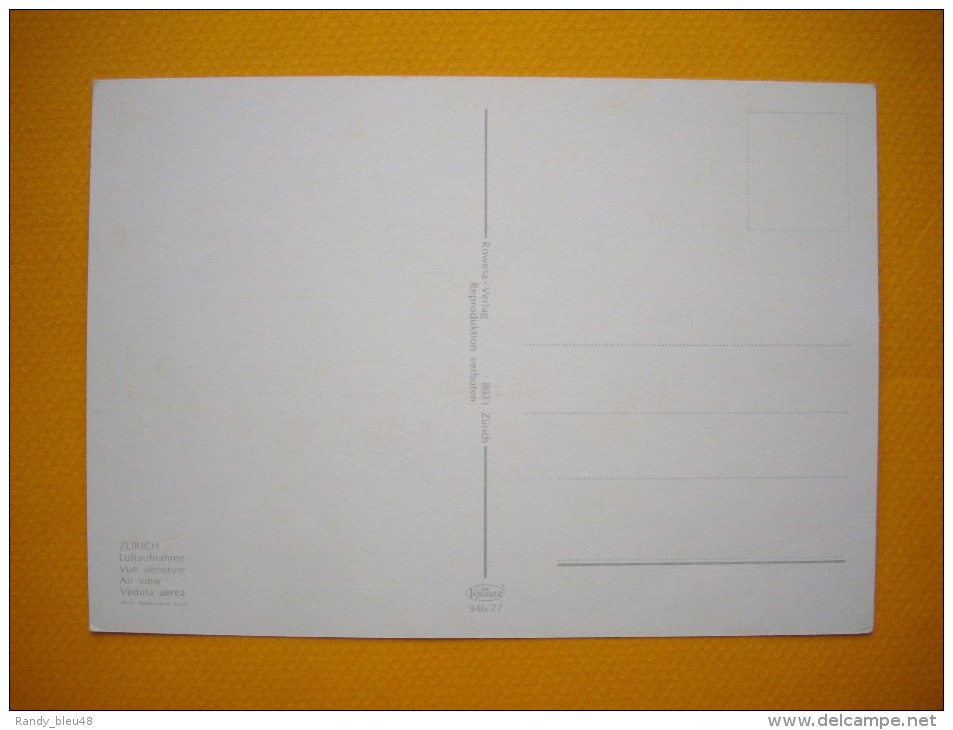 Cpsm    ZURICH  -  Vue Aérienne  -  Suisse - Zürich