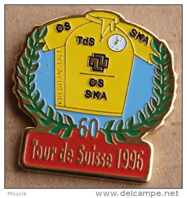 TOUR DE SUISSE CYCLISTE 1996 - VELO -  MAILLOT JAUNE CREDIT SUISSE CS - SKA - TDS - LAURIERS - BIKE - SCHWEIZ  -   (5) - Cyclisme