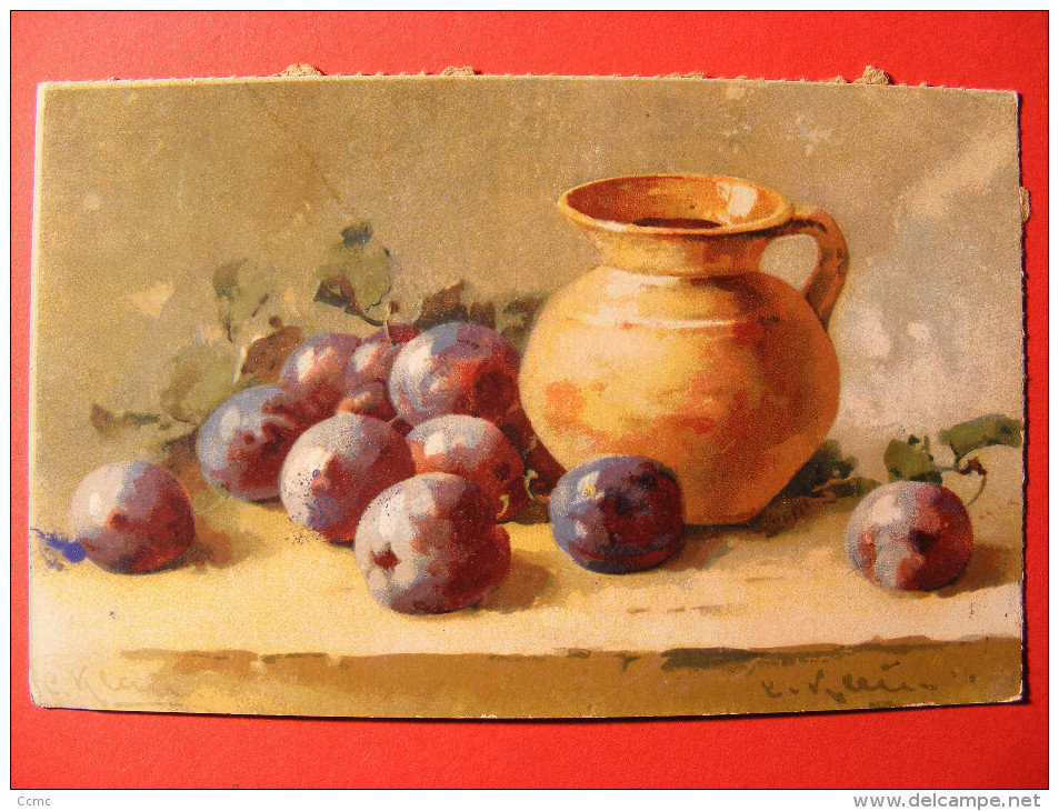 CPA Fantaisie Illustrée Par Catharina Klein - Nature Morte - Cruche, Prunes ... - Klein, Catharina