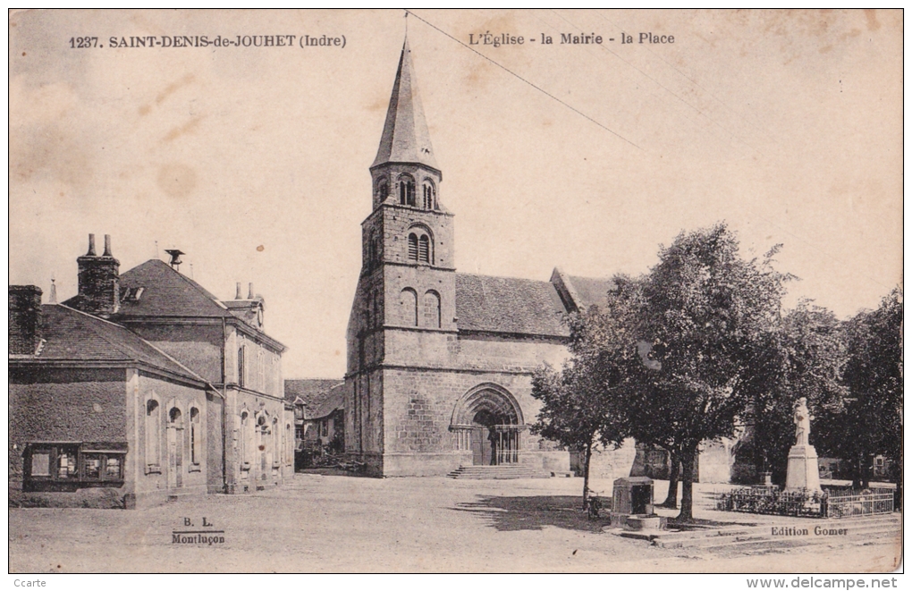 SAINT DENIS DE JOUHET / L'EGLISE - LA MAIRIE - LA PLACE - Autres & Non Classés