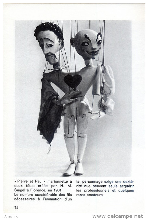 THEATRE DE MARIONNETTES Par Lothar Kampmann CREATION ART 1970 - Marionnettes