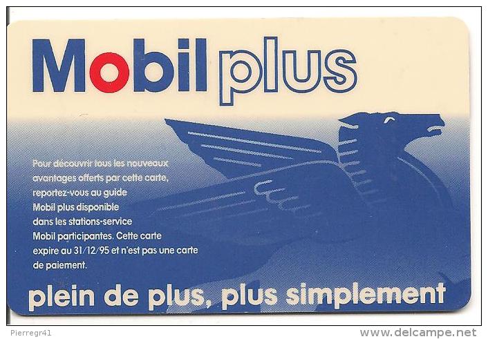 CARTE-MAGNETIQUE-MOBILPLU S BLEU-31/12/95-V°Petit Dessin-TB E - Lavage Auto