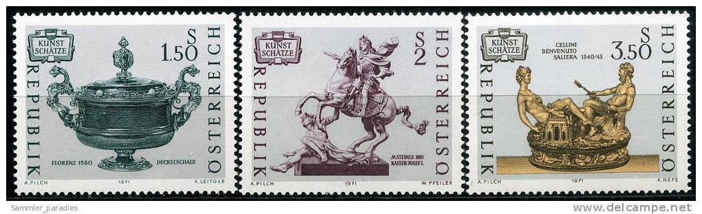 Österreich - Michel 1355 / 1357 - ** Postfrisch - Kunstschätze - Unused Stamps