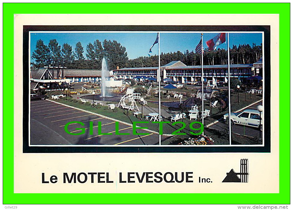 RIVIÈRE-DU-LOUP, QUÉBEC - LE MOTEL LEVESQUE - CIRCULÉE EN 1988 - SCHERMER PHOTO LTÉE - - Autres & Non Classés