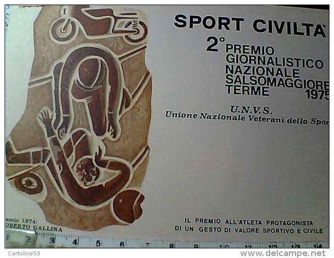 MOTO  MOTOCICLISMO SPORT CIVILTA PREMIO SALSOMAGGIORE 1975  R GALLINA  N1975  EO10706 - Motorcycle Sport