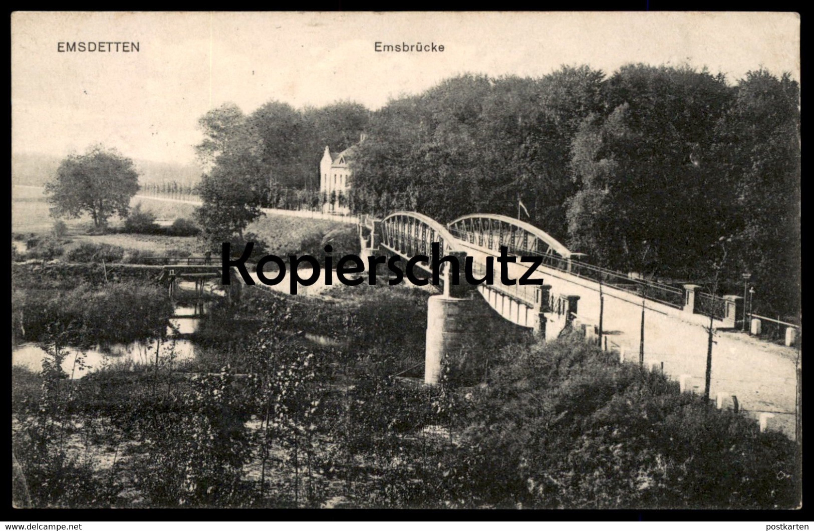 ALTE POSTKARTE EMSDETTEN EMSBRÜCKE EMS 1916 Brücke Ansichtskarte Cpa Postcard AK - Emsdetten