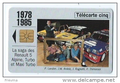 Telecarte 5 Cinq Unités Renault 5 - 5 Unités