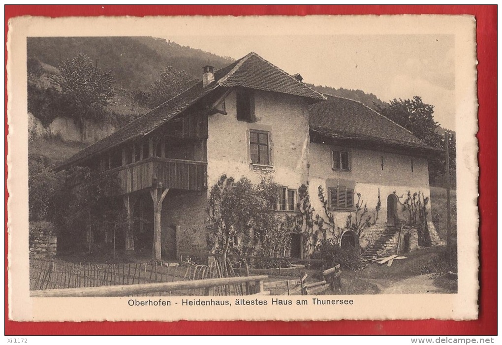 TDS-03  Oberhofen Heidenhaus ältestes Haus Am Thunersee. Nicht Gelaufen - Oberhofen Am Thunersee