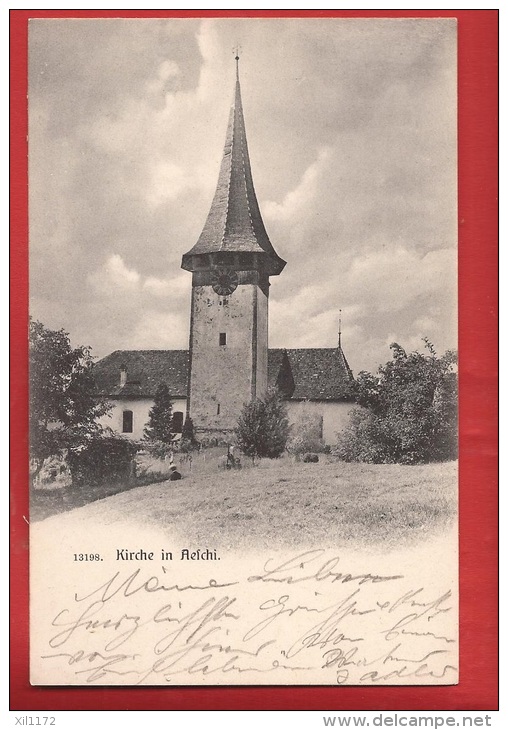 TDS-15 Aeschi Bei Spiez, Kirche. GElaufen In 1909 Richtung Biel - Aeschi Bei Spiez