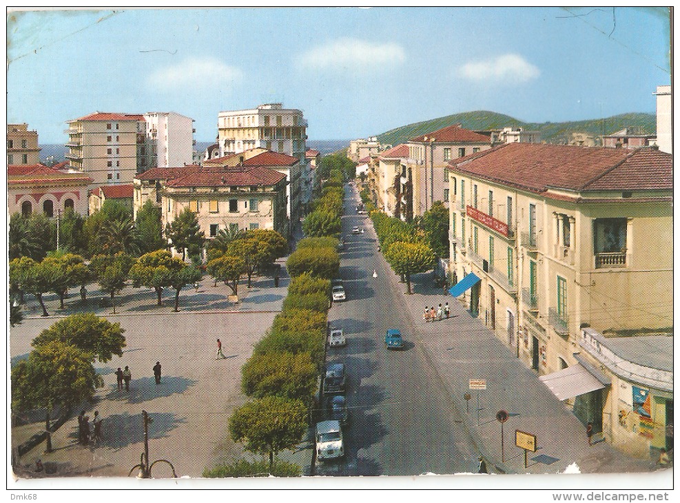 EBOLI ( SALERNO ) VIALE AMENDOLA - ACQUERELLATA - 1966 - EDIZIONE ASSOCIAZIONE TABACCHI   ( 483 ) - Salerno