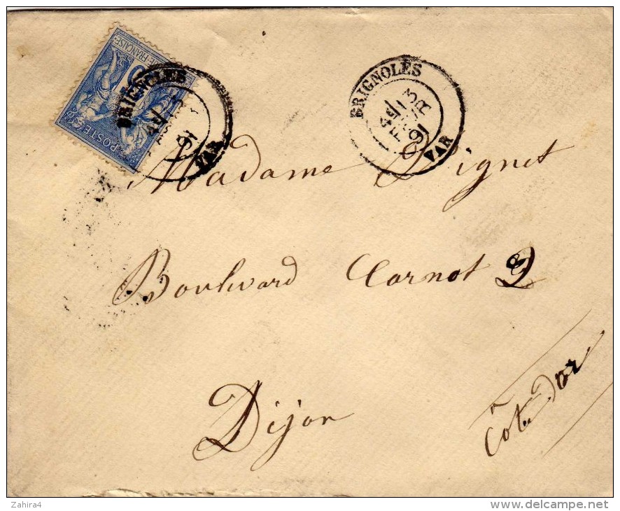 Philatélie - Enveloppe Timbrée Circulé - 15 C Bleu 1891  - - Unclassified