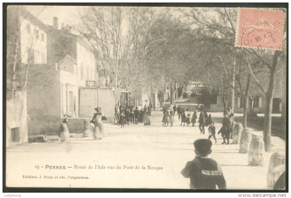 PERNES OLD POSTCARD 1906 - Pernes Les Fontaines