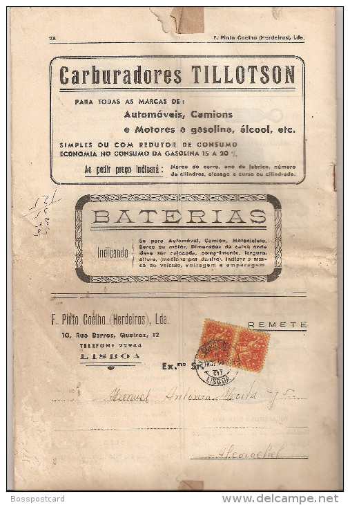 Lisboa - Catálogo da Firma F. Pinto Coelho (Herdeiros). Bicicleta. Comercial. Publicidade. História Postal - Filatelia