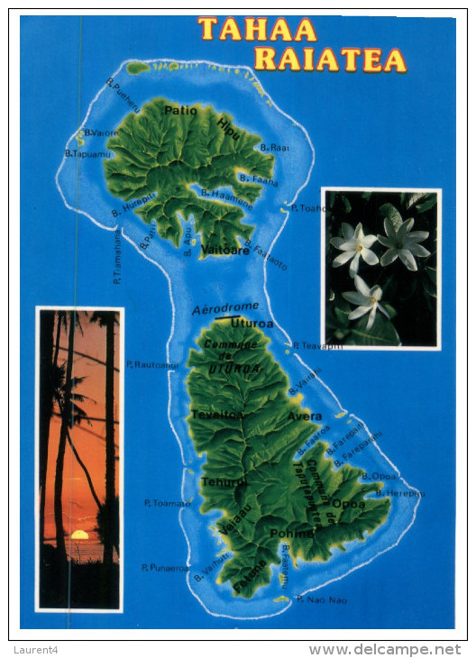 (M+S 799) Map Of Tahha Raiatea Island - Tahiti - Maps