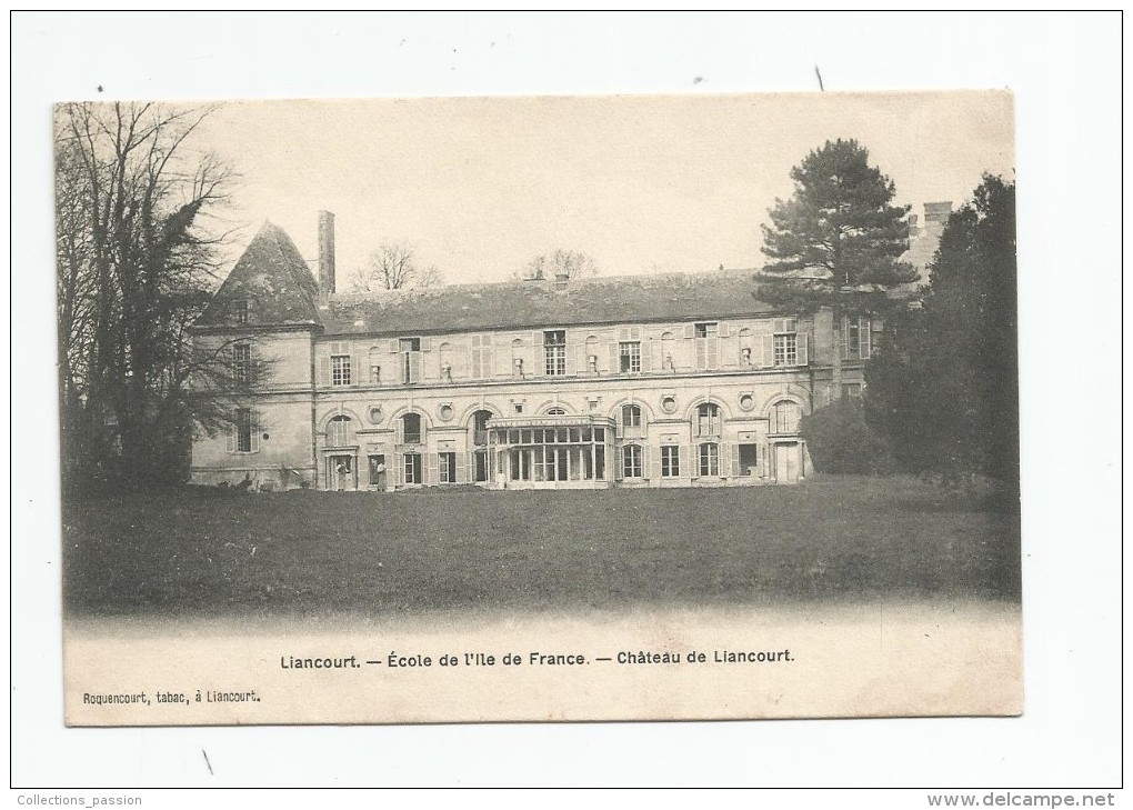 Cp , ECOLE De L'Ile De France , LIANCOURT , Château , Vierge , Ed : Breger - Ecoles