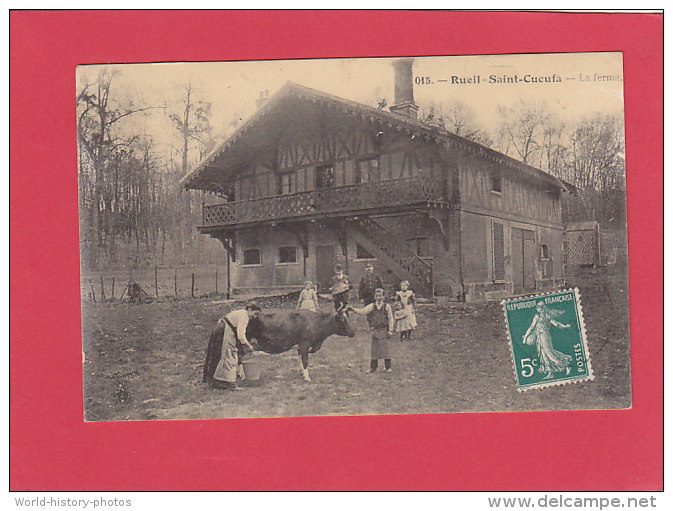 CPA -  RUEIL SAINT CUCUFA - La Ferme - Traite De La Vache - Rueil Malmaison