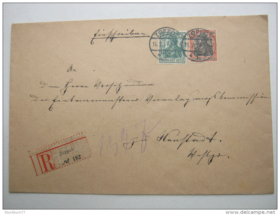 ZOPPOT , Einschreiben  Nach Neustadt - Lettres & Documents