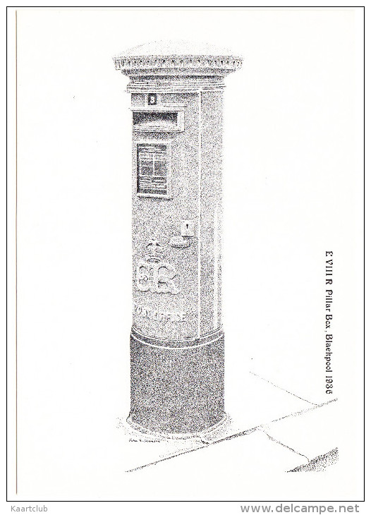 Victorian Postbox: E VIII R. Pillar Box,1936  (Victorian Postbox Postcard - First Day Of Sale-18 November1981,14P Stamp) - Marcofilie