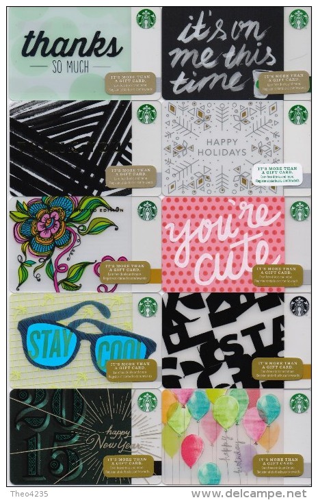 GIFT CARD USA-STARBUCKS COFFE SET OF 106 DIFFERENT CARDS OF 2014- VERY NICE - Gift Cards