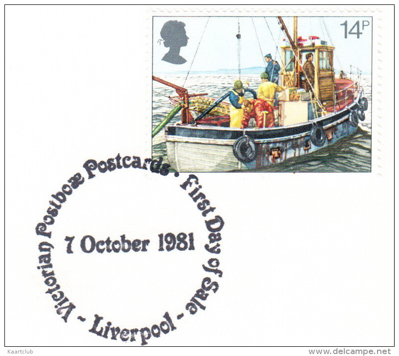 Victorian Postbox: 1st National Standard, 1863 (Victorian Postbox Postcard - First Day Of Sale-7 October1981,14P Stamp) - Marcofilie