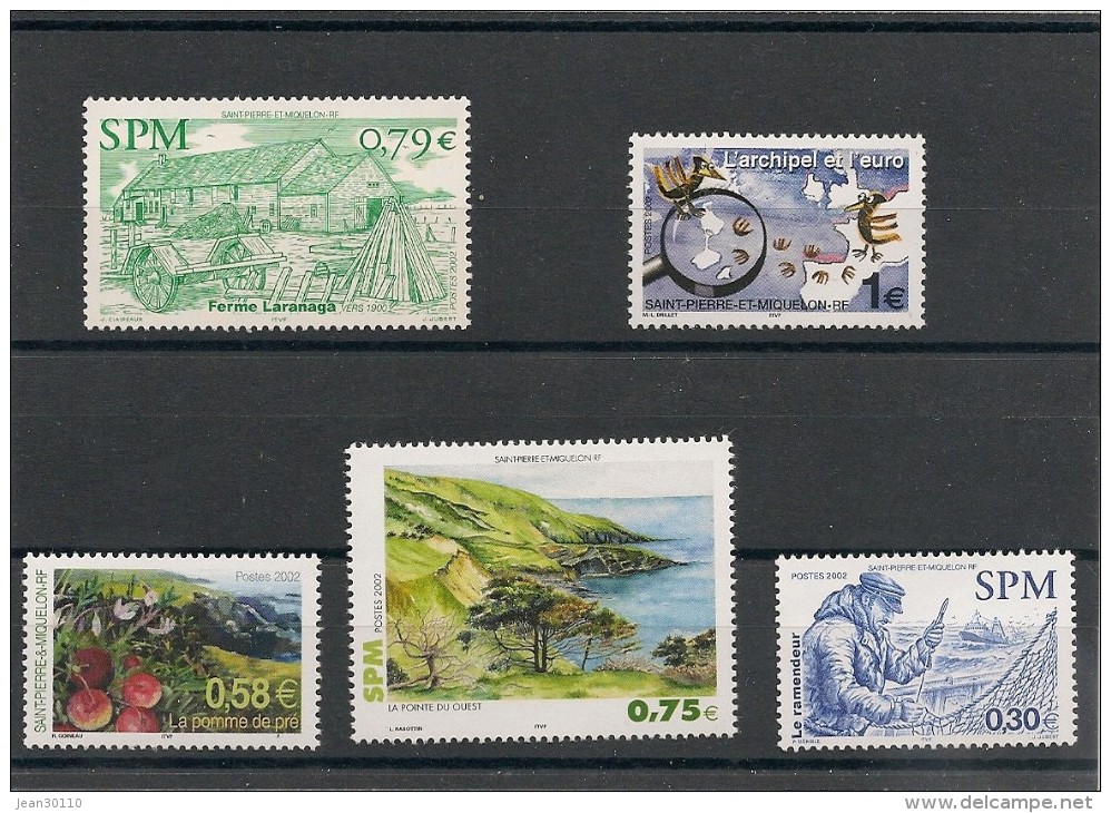 Saint Pierre Et Miquelon  Année 2002 N° Y/T : 773-776-777-779-780** Côte : 12 € - Unused Stamps