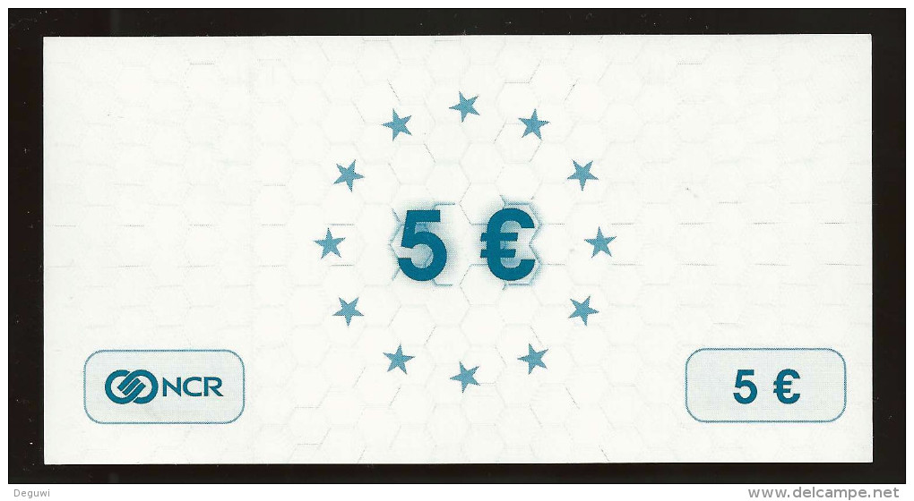 Test Note "NCR 5 EURO, Testnote, Beids. Druck, RRRRR, UNC - Other & Unclassified