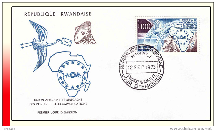 Rwanda 0552(o) FDC  Telecommunications - 1970-1979