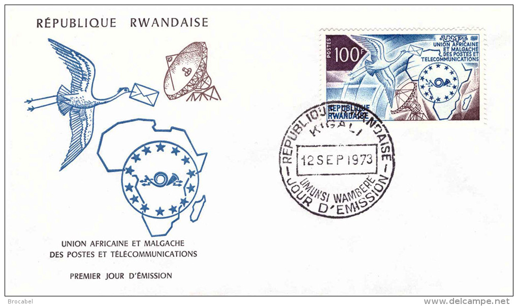 Rwanda 0552(o) FDC  Telecommunications - 1970-1979