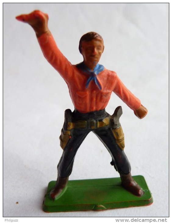 FIGURINE STARLUX COWBOY Chapeau En L'air INCOMPLET -  SERIE ORDINAIRE  1957 Réf 127 - Starlux