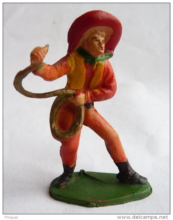 SOLDAT FIGURINE STARLUX COWBOY LASSO 128 Marqué En Creux  INCOMPLET - à Partir De 1953 - Starlux