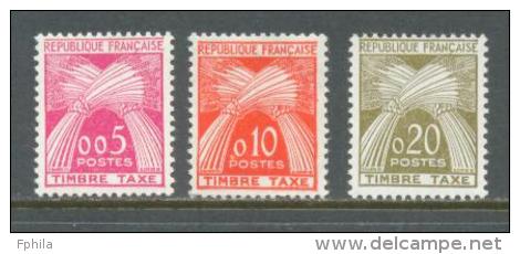 1960 FRANCE POSTAGE DUE MICHEL: P93-95 MNH ** - 1960-.... Nuevos