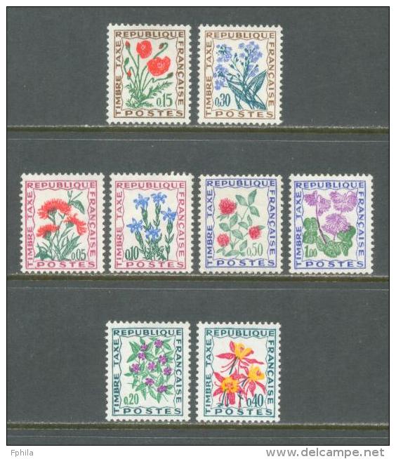 1964 - 1965 - 1971 FRANCE POSTAGE DUE MICHEL: P98-99, P100-103, P104-105 MNH ** - 1960-.... Nuevos