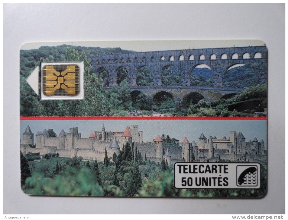 RARE : PONT DU GARD CITE DE CARCASSONNE USED CARD - Interner Gebrauch