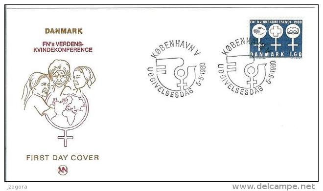 UNO UNITED NATIONS WOMEN RIGHTS FRAUENRECHTE LES DROITS DES FEMMES DERECHOS  MUJERES DENMARK 1980 MI 701 FDC Slania - Collezioni & Lotti