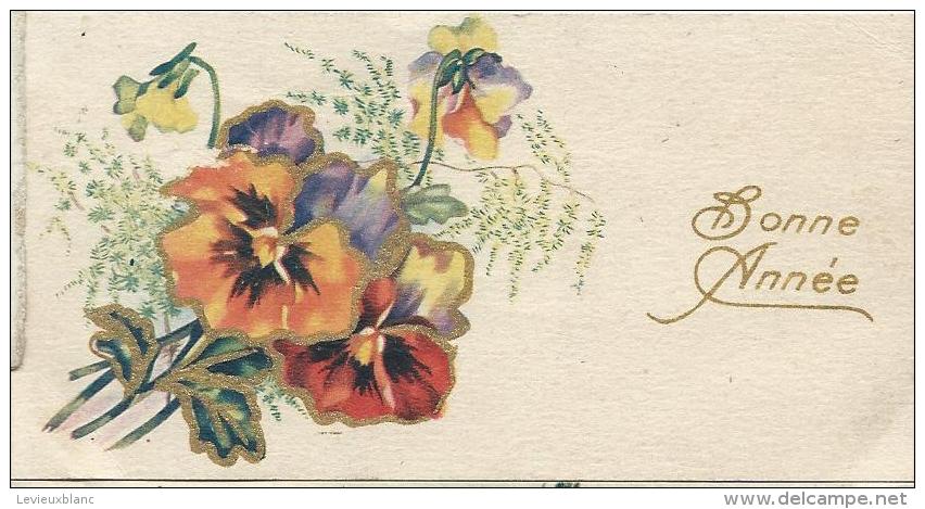 Petite Carte De Voeux/  Circulée/Bouquet De  Pensées/ Vers 1940 CVE63 - New Year