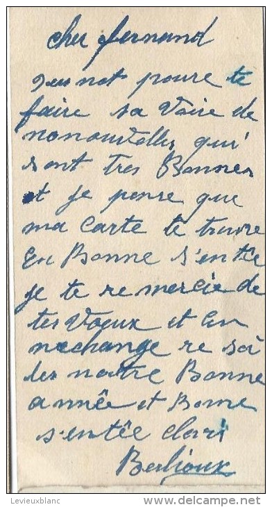 Petite Carte De Voeux/  Circulée/Bouquet De  Pensées/ Vers 1940 CVE63 - New Year