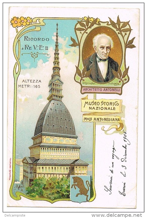 ITALIA - TORINO - TURIN - MUSEO STORICO NAZIONALE - ARCHITETTO ANTONELLI - RITRATTO - RICORDO A REVE II - Musei