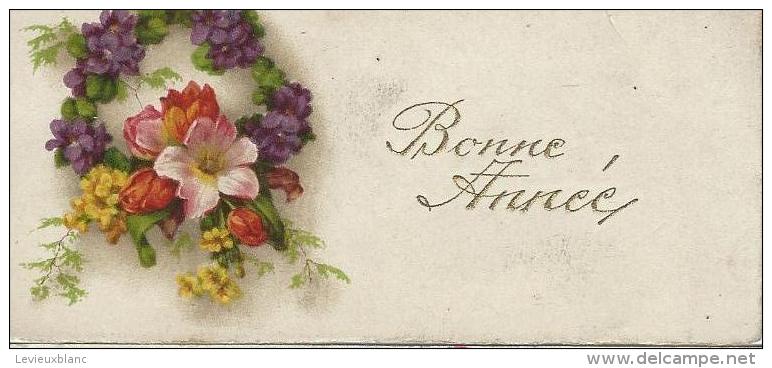 Petite Carte De Voeux/  Circulée/Couronne De Fleurs/ Vers 1930    CVE65 - Neujahr